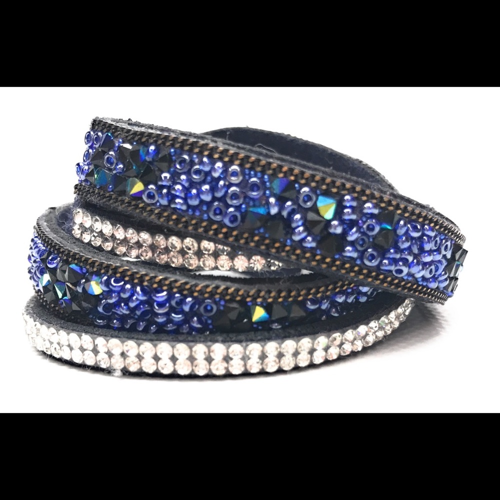 Rhinestone Wrap Around Bracelet Adjustable